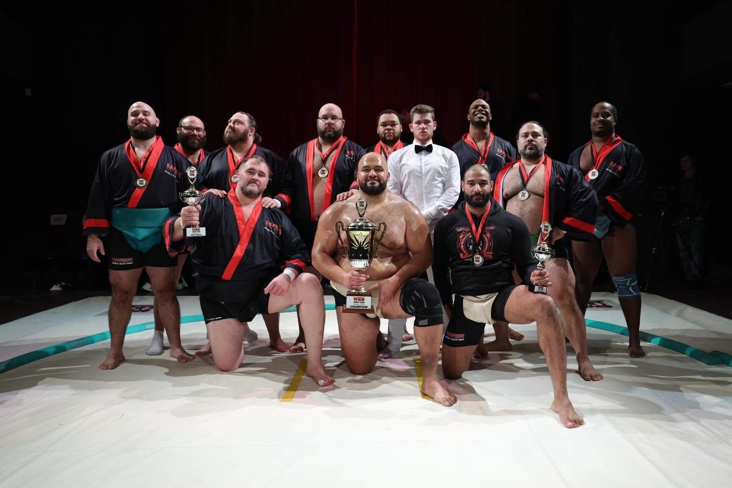 World Elite Sumo athlete preparing before a match